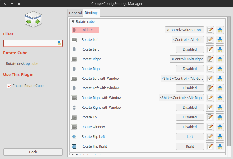 Compiz settings